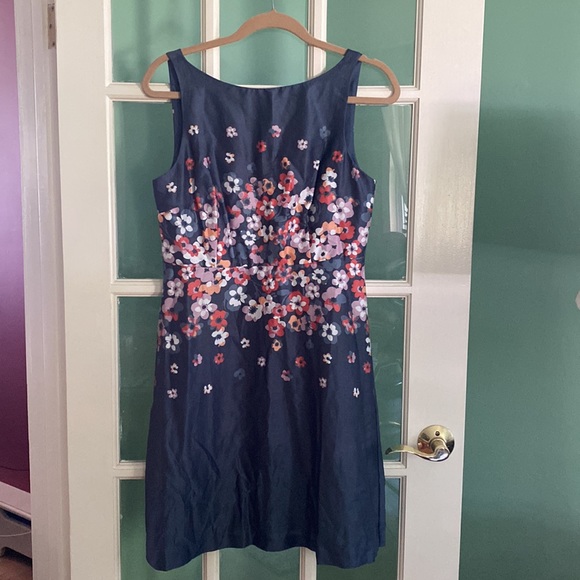LOFT Floral Print Dress, Cobalt Blue w/ Flowers, Size 6P - Picture 15 of 15